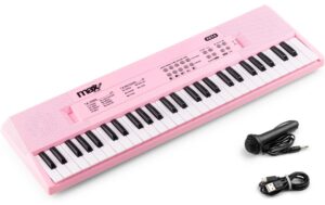 MAX KD54P Keyboard, 54 Tasten, Batterie, pink