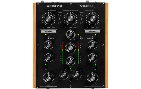 2132233_6 - Mediatech Vonyx VDJ250 DJ Mixer, Rotary, 2-Kanal, BT