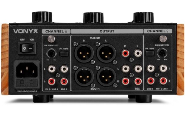 2132233_7 - Mediatech Vonyx VDJ250 DJ Mixer, Rotary, 2-Kanal, BT