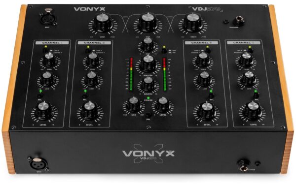 Vonyx VDJ270 DJ Mixer, Rotary, 4-Kanal, BT