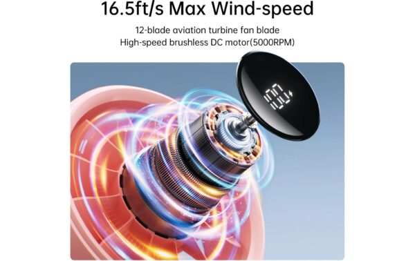 Jisulife Handheld Fan 4 Ventilator Grau 3600mAh