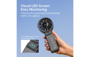 2132359_5 - Mediatech Jisulife Handheld Fan 7 Ventilator Schwarz 3600mAh