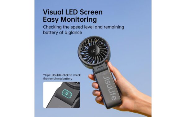 2132359_8 - Mediatech Jisulife Handheld Fan 7 Ventilator Schwarz 3600mAh