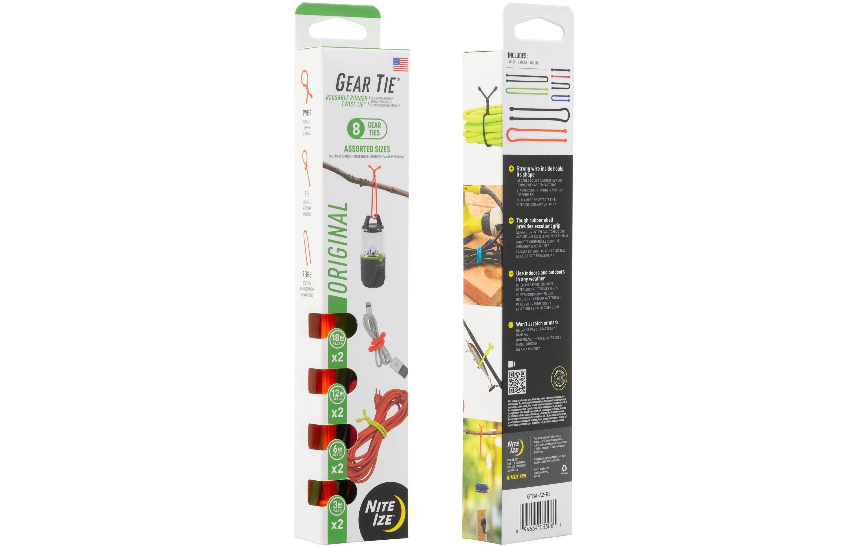 2133539 - Mediatech NITE IZE Gear Tie Assorted 8 Pack kaufen | Mediatech.ch