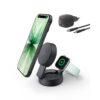 BELKIN UltraCharge Pro 2-in-1-Ladestation Qi2 (25W), Faltbar, Dunkelgrau