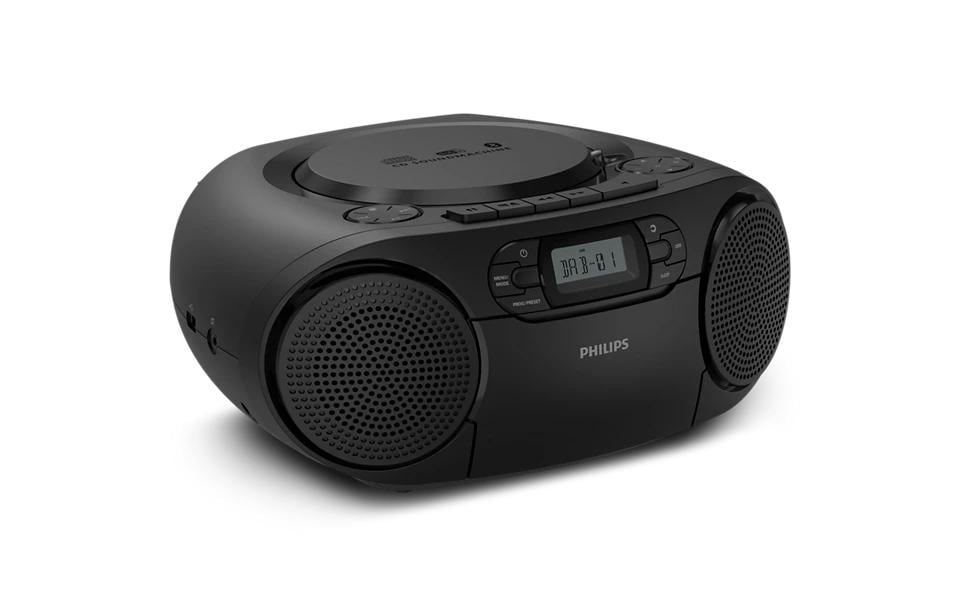 2137906_1 - Mediatech Philips TAZ2500/10, CD-Kassettenrekorder Schwarz, DAB+/FM, CD, USB, BT6.0