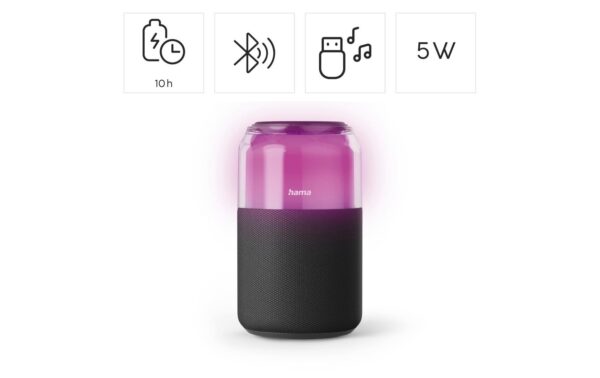 2139472_2 - Mediatech Hama Can Speaker Bluetooth Lautsprecher 5W, schwarz
