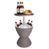 relaxdays Beistelltisch mit Kühlfunktion 30 Liter, Beige