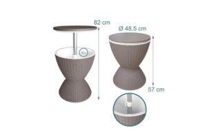 2141608_1 - Mediatech relaxdays Beistelltisch mit Kühlfunktion 30 Liter, Beige