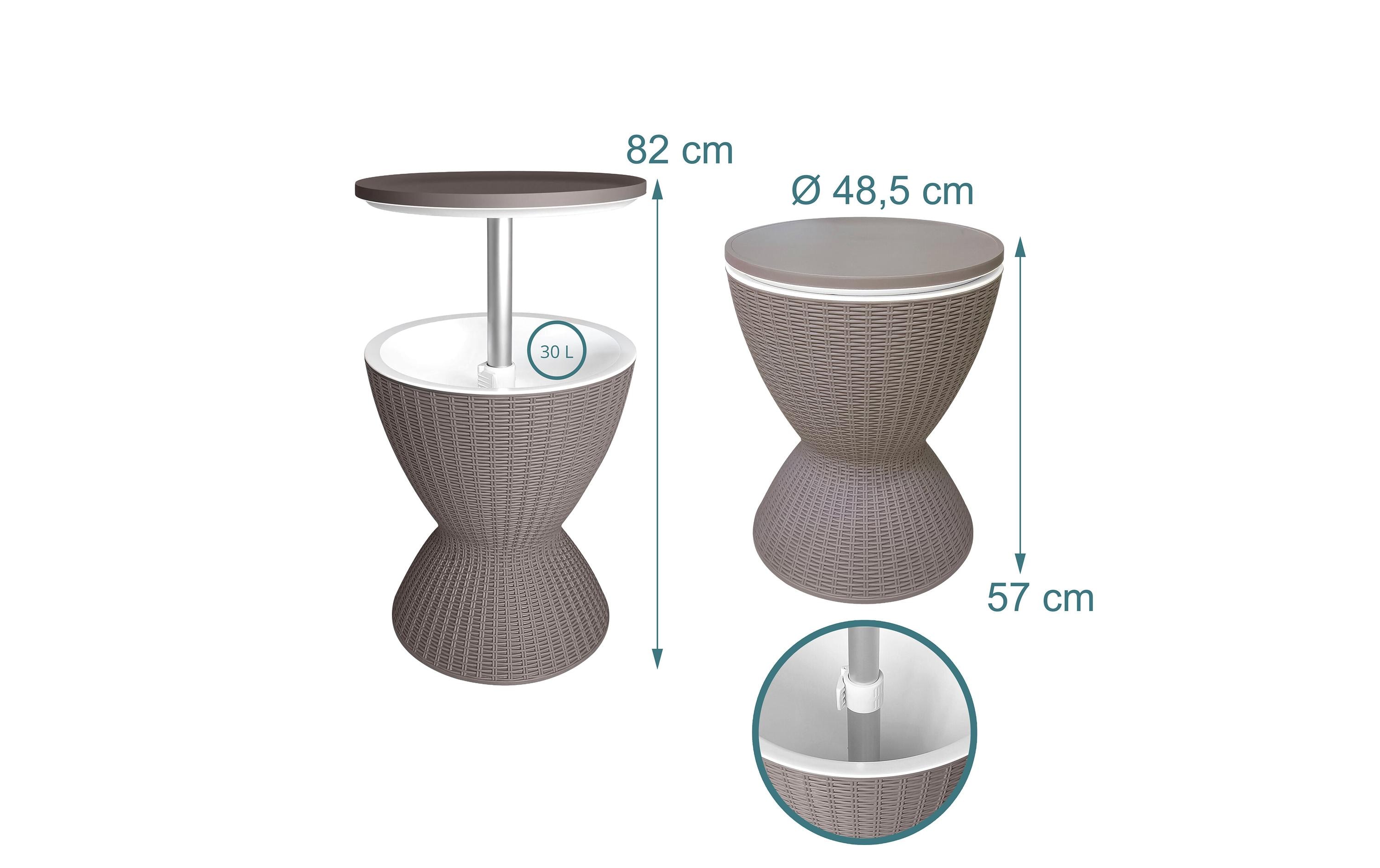 2141608_1 - Mediatech relaxdays Beistelltisch mit Kühlfunktion 30 Liter, Beige