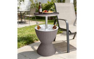 2141608_5 - Mediatech relaxdays Beistelltisch mit Kühlfunktion 30 Liter, Beige