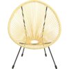 Kare Sessel Acapulco Buttergelb 85x73x78 cm, Stahl, Polyethylen