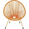 Kare Sessel Acapulco, Mono Orange 85x73x78 cm, Stahl, Polyethylen