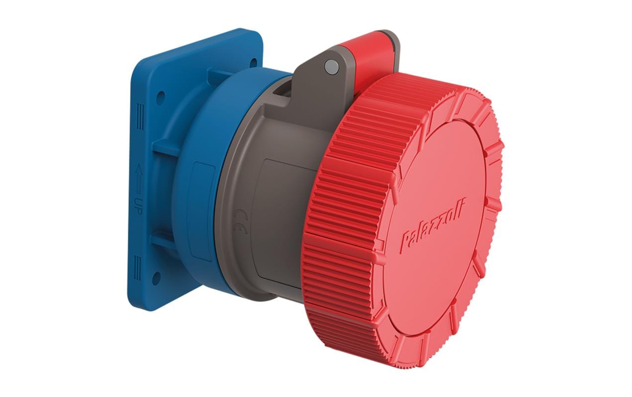 2143574 - Mediatech Steffen Palazzoli CEE Einbau-Steckdose 16/5 3LNPE, 400V, 6h, IP66/IP67/69 vernickelt kaufen Schweiz | Mediatech.ch