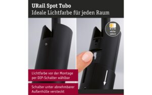 2143784_2 - Mediatech Paulmann URail Schienenspot Tubo Einzsp 200lm 4W 2700 - 4000K 230V sz matt