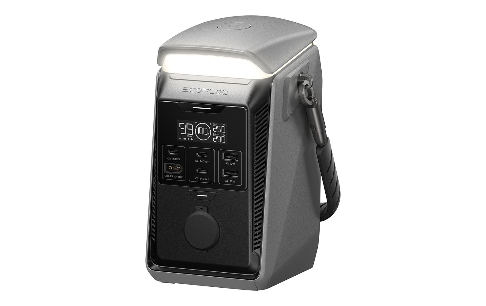 2143872_1 - Mediatech EcoFlow TRAIL Plus 300 DC Power Station Portable 288Wh Silver/Black