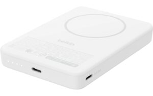 BELKIN BoostCharge Slim, 10K mAh Powerbank Magnetisch, Qi2, 15W, Weiss