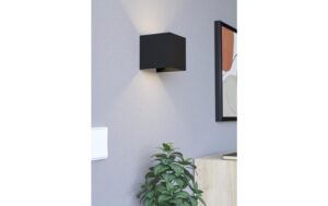 2144899_1 - Mediatech EGLO LED Aussenwandleuchte Rincine mit Sensor, schwarz