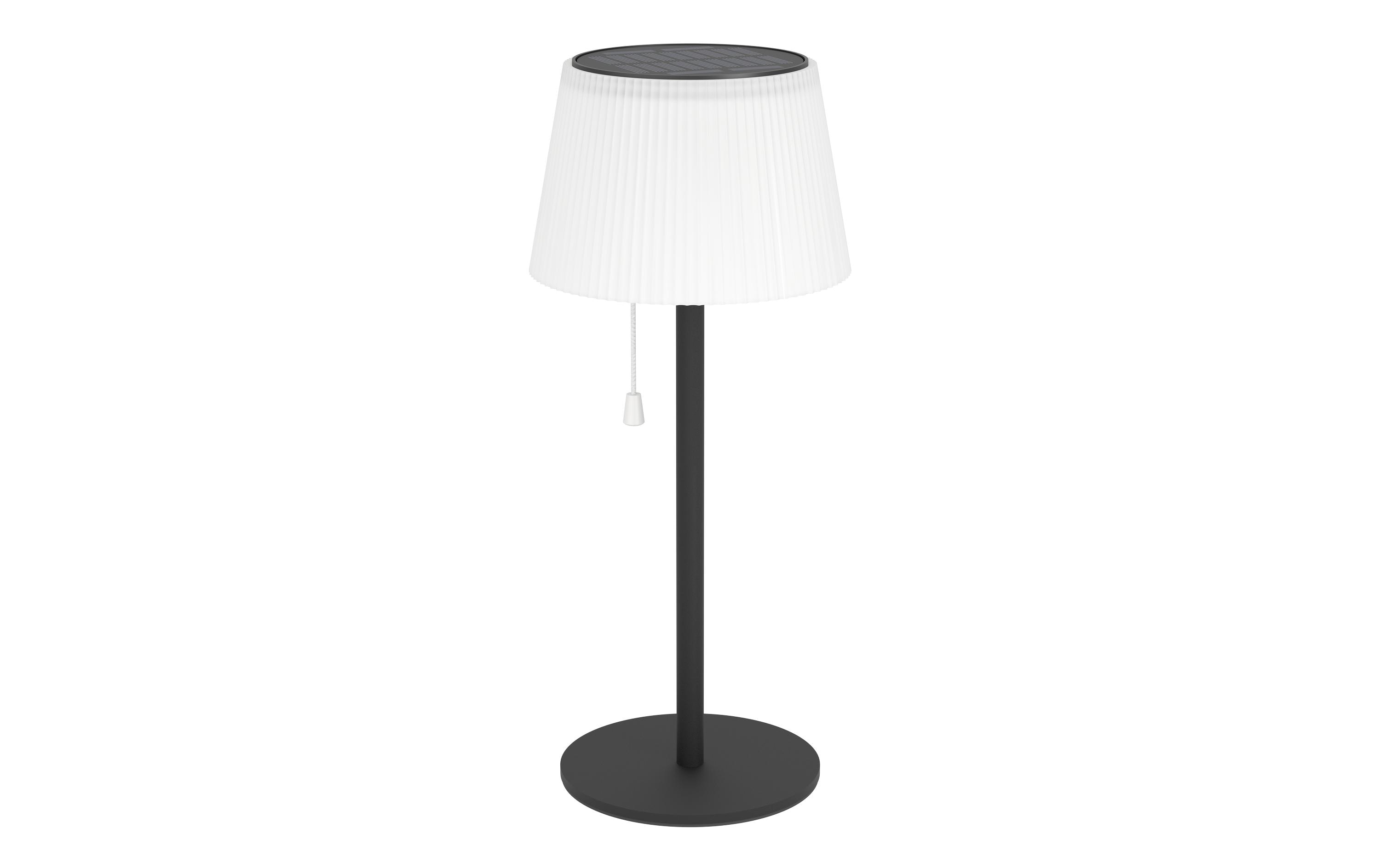 2144943 - Mediatech EGLO Solar-LED Tischleuchte Scordiano mit Zugschalter, schwarzweiss kaufen Schweiz | Mediatech.ch