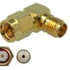 Delock Adapter SMA St zu SMA Bu 90° 3 GHz 3 GHz, 50 Ohm, Messing vergoldet