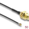 2147866 - Mediatech Delock Antennenkabel RP-SMA Bu zu MHF 4L Einbau, 50 Ohm, koaxial, ca. 50 cm