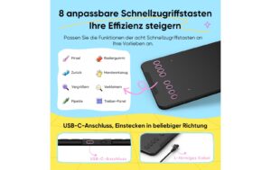XPPen Deco Mini7W V2 Grafiktablett Kabelloses Grafiktablett mit Bluetooth