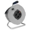 2150368 - Mediatech Steffen Kunststoff Kabelrolle 4xT13 Kabellänge 40m, Stecker T12, grau schwarz