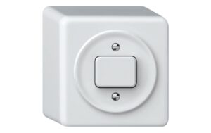 Hager ORIGIN AP Druckschalter SCHEMA 3 mit QuickConnect Steckklemmen, ws