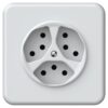 2151759 - Mediatech Hager ORIGIN UP Steckdose 3x TYP 13 QuickConnect Steckklemmen, ws