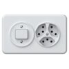 2151768 - Mediatech Hager ORIGIN UP Kombination SCHEMA 3 3X TYP 13, QuickConnect Steckklemmen, ws
