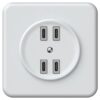 2151771 - Mediatech Hager ORIGIN UP Ladesteckdose 4xUSB Typ C 20W PD, kurzschlfest und überlastisch, ws