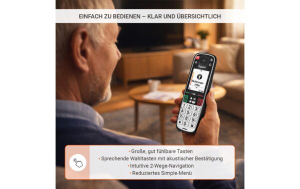 2153832_2 - Mediatech Gigaset Schnurlostelefon Easy 500 EU Schwarz/Silber