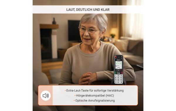 2153832_4 - Mediatech Gigaset Schnurlostelefon Easy 500 EU Schwarz/Silber