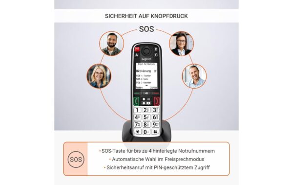 Gigaset Easy 500A AM EU Grosstastentelefon, mit Anrufbeantworter