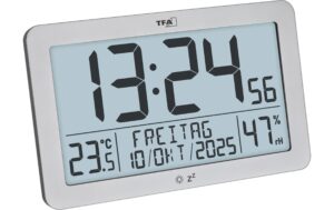 2156098_1 - Mediatech TFA Digitale Funkuhr mit Raumklima Silber