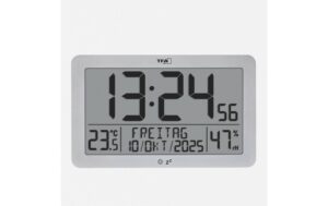 2156098_2 - Mediatech TFA Digitale Funkuhr mit Raumklima Silber