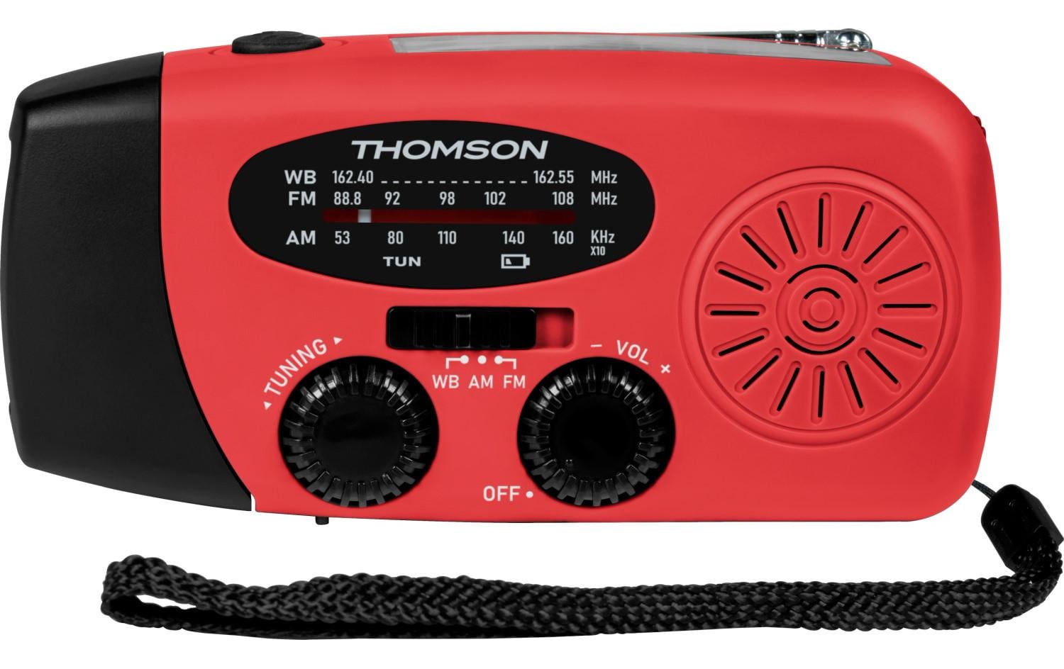 2156888 - Mediatech Thomson Emergency Radio RT260R Rot, Solar, Flashlight, Powerbank kaufen Schweiz | Mediatech.ch
