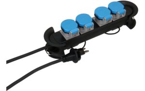 Max Hauri Steckdosenleiste Construct Line 4x Typ 23 IP55 schwarz/blau 5m kaufen | Mediatech.ch