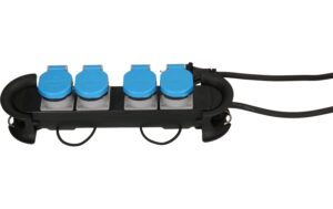 Steckdosenleiste Construct Line 4x Typ 23 IP55 schwarz/blau 5m