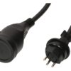 2159846 - Mediatech IP55-Verlängerung N07V3V3-F3G1.5 20m schwarz Typ 13 / Typ 13
