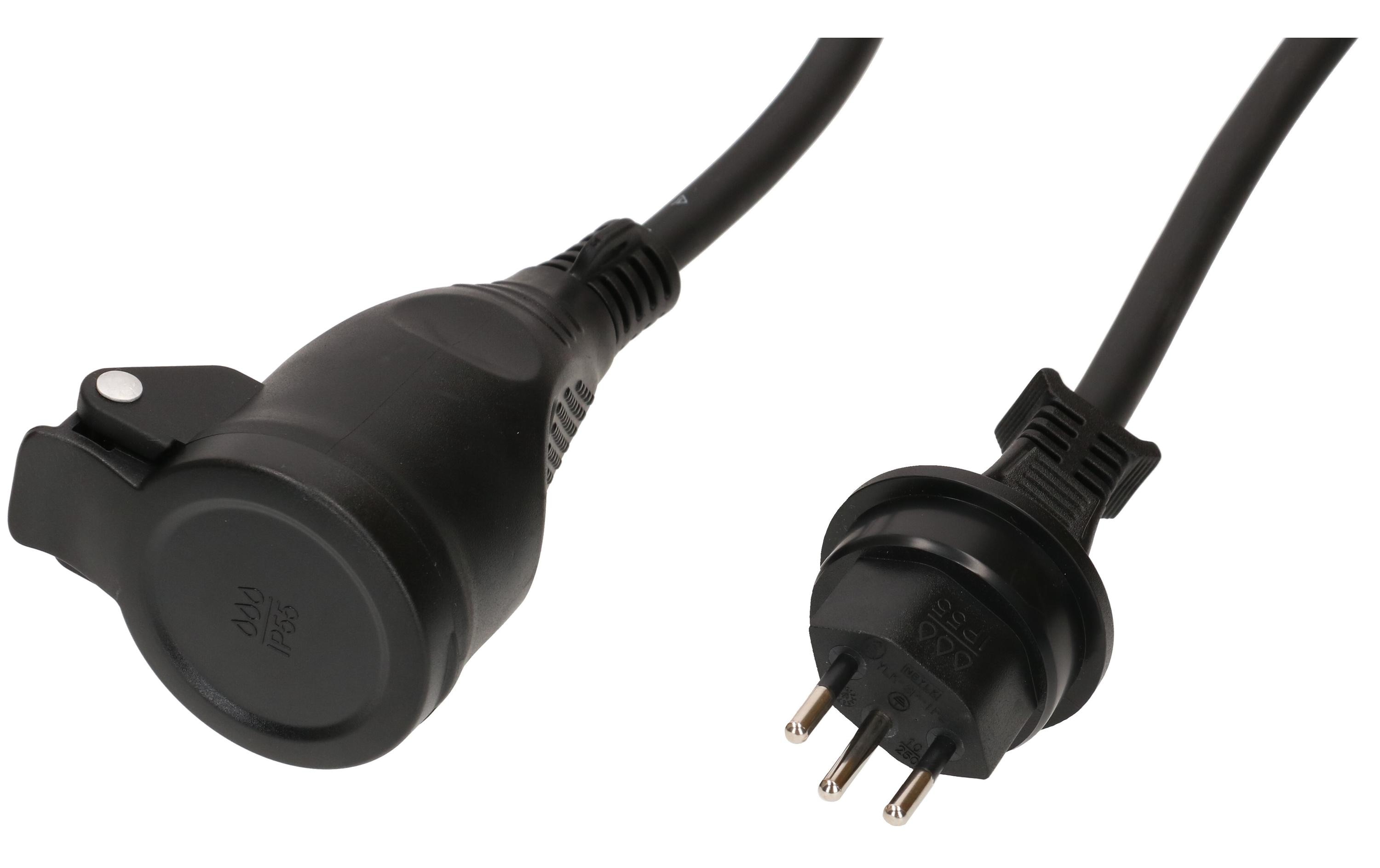 2159846 - Mediatech Max Hauri IP55-Verlängerung N07V3V3-F3G1.5 20m schwarz Typ 13 / Typ 13 kaufen | Mediatech.ch