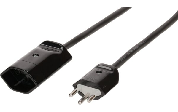 2159847_2 - Mediatech Verlängerung 3G1.0 3m schwarz geschirmt Typ 12 / Typ 13