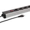 2159858 - Mediatech Steckdosenleiste Power Line 5x Typ 13 grau/schwarz Schalter 5.0m