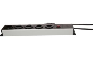 2159858_2 - Mediatech Steckdosenleiste Power Line 5x Typ 13 grau/schwarz Schalter 5.0m