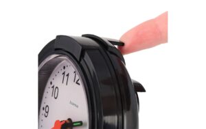 Hama Wecker Classic, ohne Ticken, Schwarz/Weiss