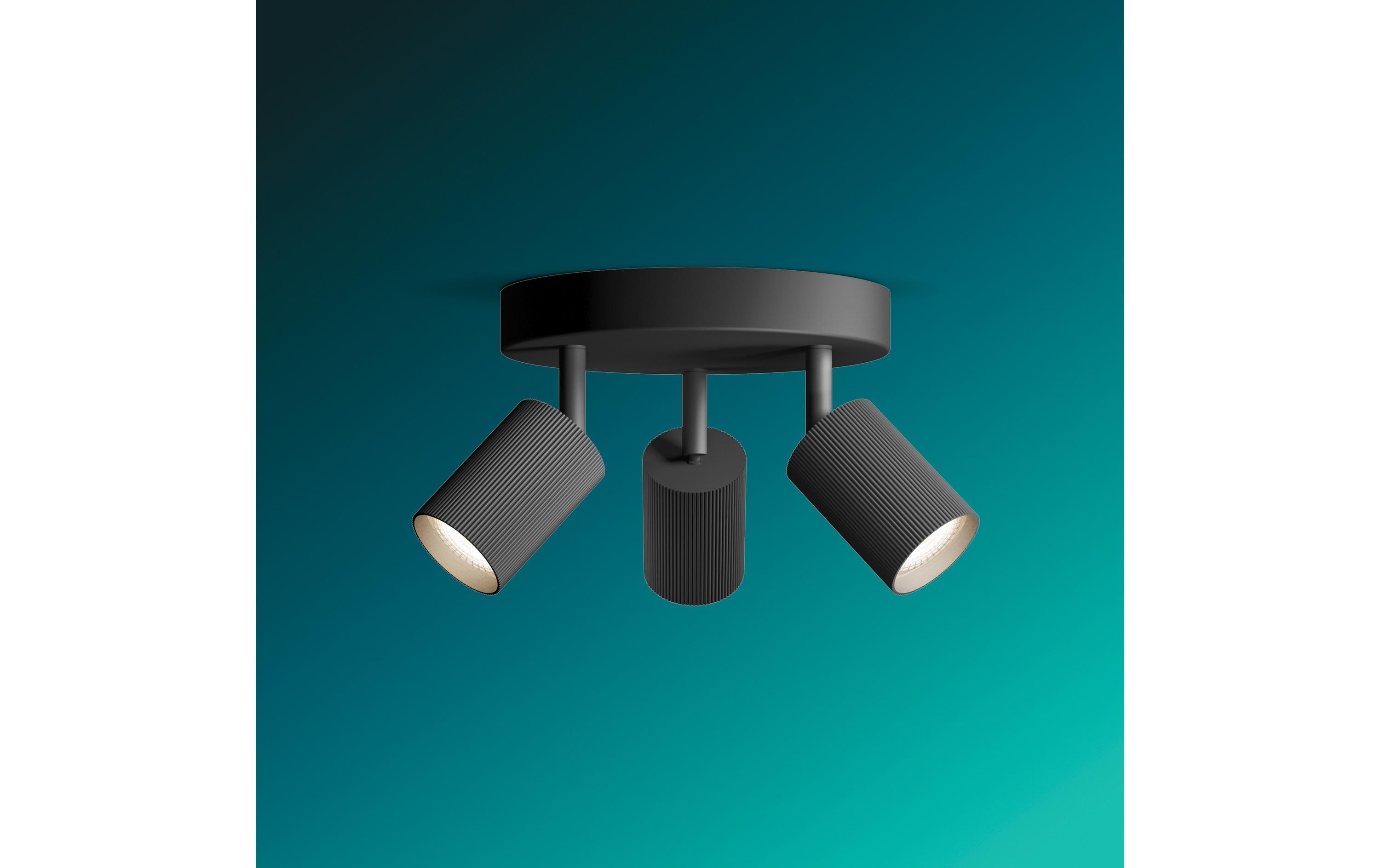 2162648_1 - Mediatech Philips Wyatt Aufbauspot 3er rund ohne Leuchtmittel GU10, schwarz