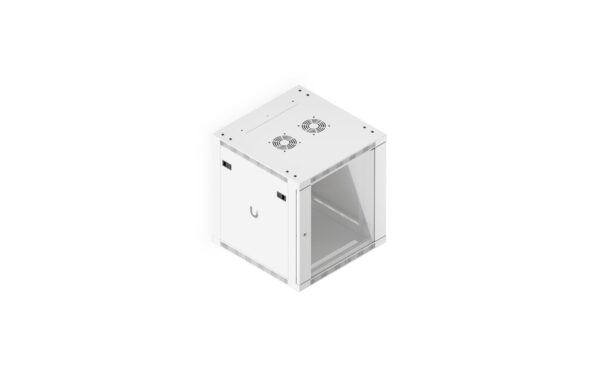 2163788_6 - Mediatech Ubiquiti Wandschrank 12HE 600mm tief, Glas mit Lüfter