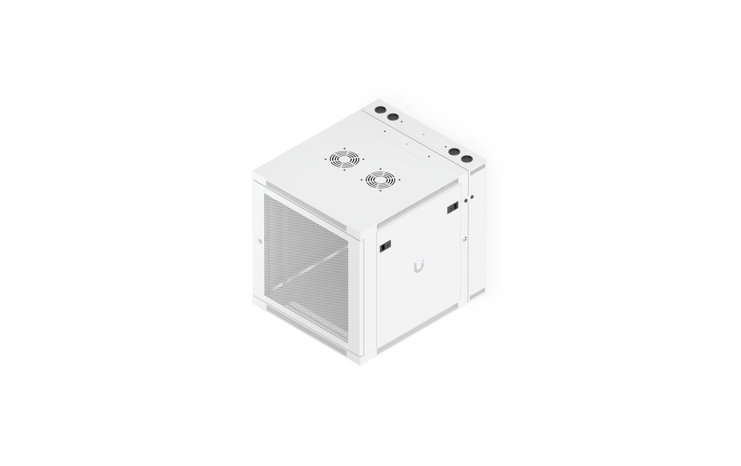 2163789_1 - Mediatech Ubiquiti Wandschrank 12HE 600mm swing perf mit Lüfter