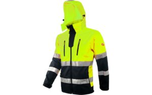 ACE Neon Softshell-Warnjacke - S für Herren (Klasse 2) - Gelb