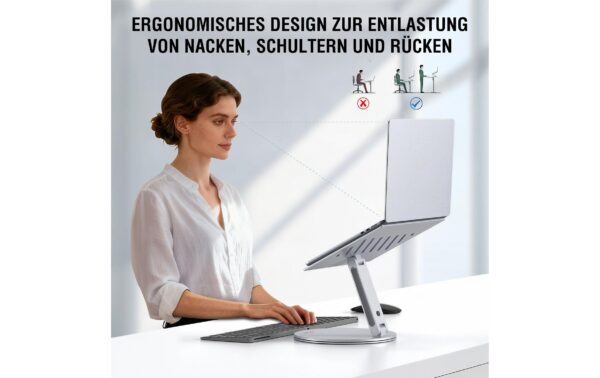 2169043_2 - Mediatech 4SMARTS Ständer ErgoPro, Grau Laptop/Tablet